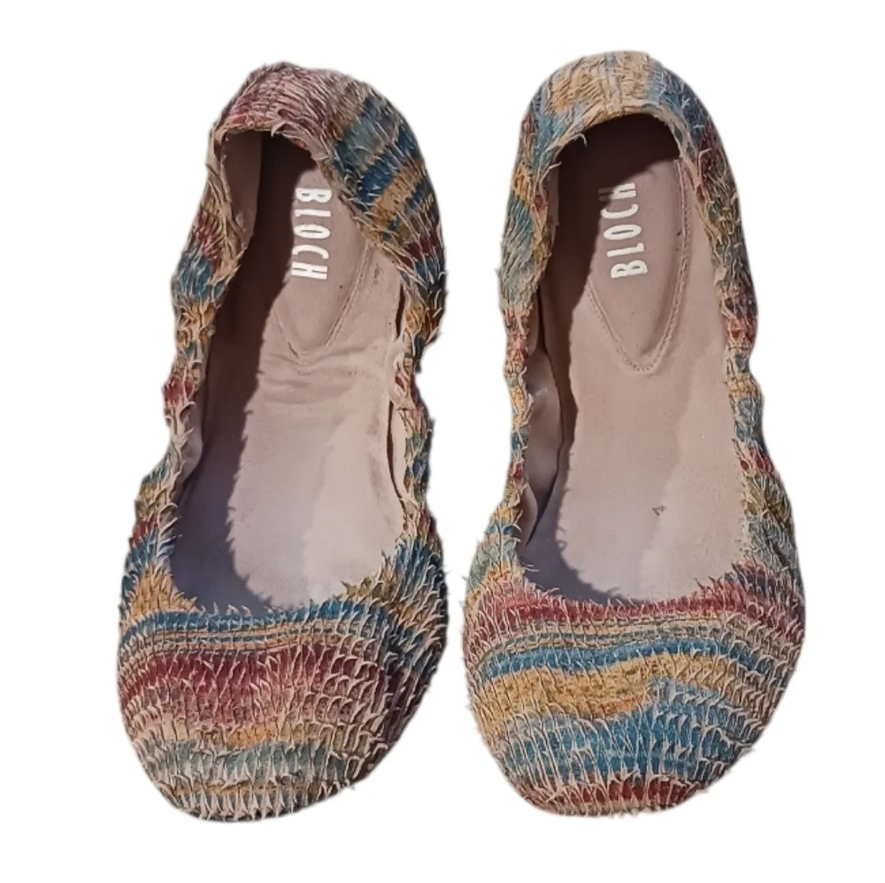 Bloch Textured SuedeTurnshoe Ballet Flats - Picture 3 of 15